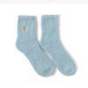 1 pair Women Girls Heart Design Soft Winter Socks Sleeping Socks Foot Warm Floor Fluffy Socks