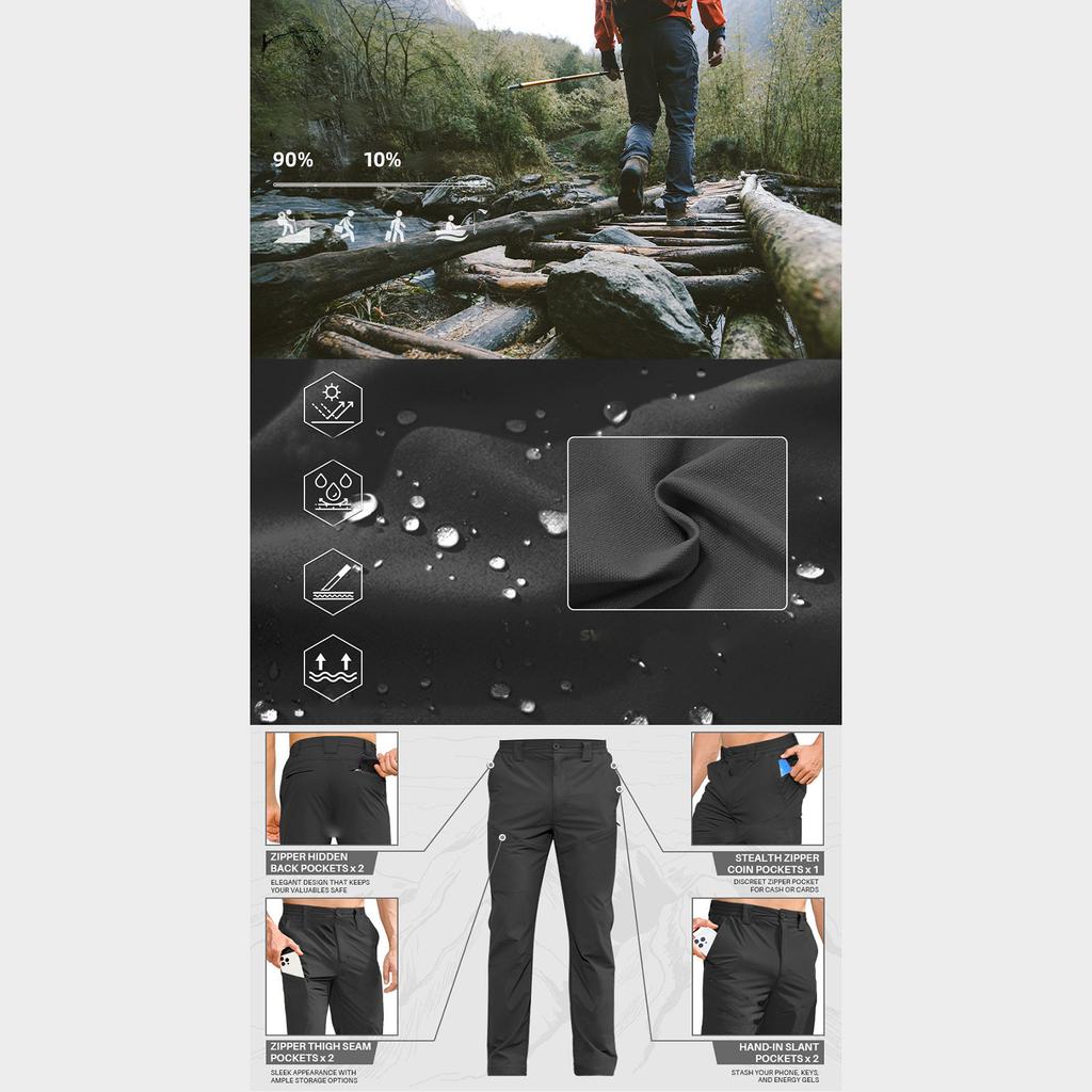 Men's Sports Casual Jogging Trousers Lightweight Hiking Work Pants Outdoor Pant