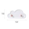 Creative Cloud Shape Double Hooks Wall Mounted Plastic Key Holder Self Adhesive Stickey Coat Towel Hanger Organizer for Bathroom