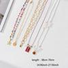 5PCS Multicolor Beach Themed Beaded Necklaces for Women Handwoven Clavicle Chains Vocation Holiday Accessories Multicolor