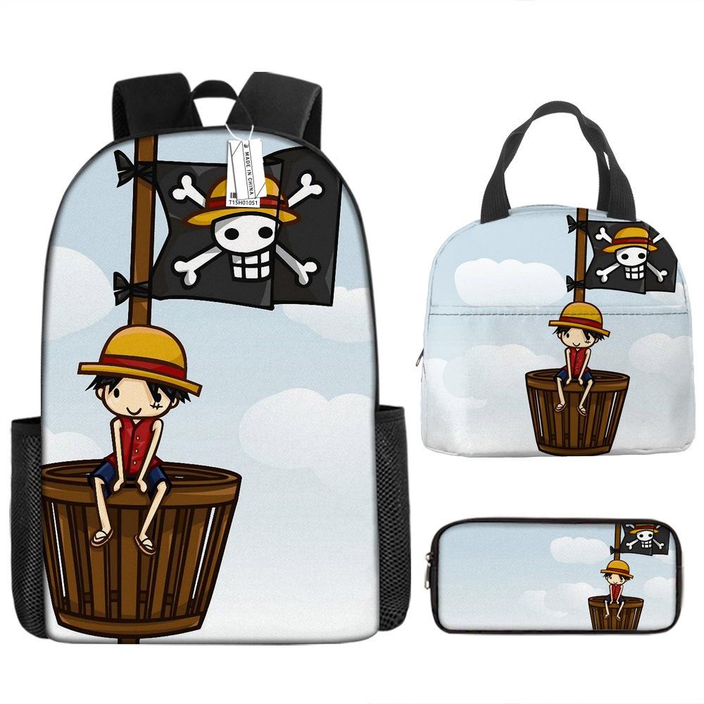 

ONE PIECE one piece шкільний рюкзак Рюкзак Луффі Учні початкової та середньої школи Рюкзак великої місткості Дитяча сумка для обіду as the picture