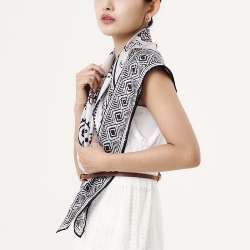 ONSZ Ethnic Paisley Silk Scarf
