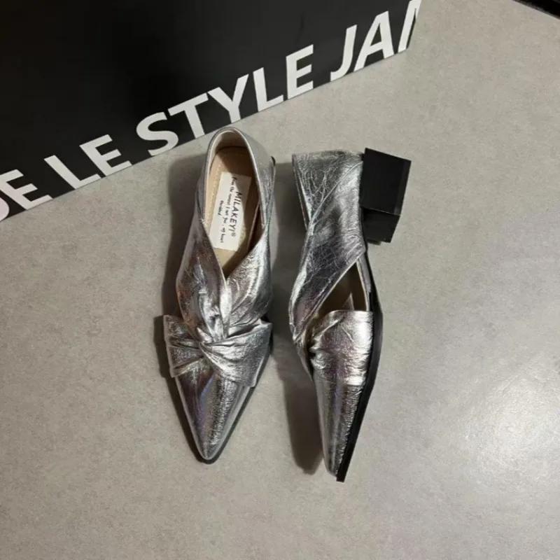 Fashion 2025 Fashion New Slip on Women’s Low Heel Pumps Retro Pointed Toe Office Elegant Comfortable Classic Career Shoes Zapatos Mujer