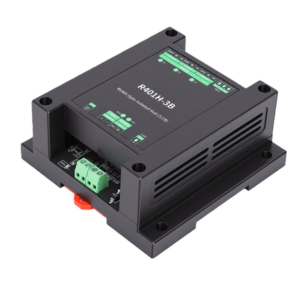 485 Opto Isolated Hub 3 Port Opto Isolation Hub with 3.5mm Terminal Connection Half Duplex Transparent Transmission