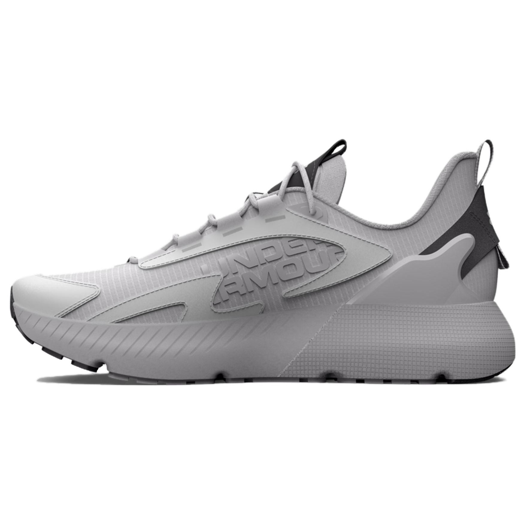 

Under Armour HOVR Mega 2 MVMNT Running Shoes Halo Grey Mod Grey Metallic Silver Men 3026629-103 42.5