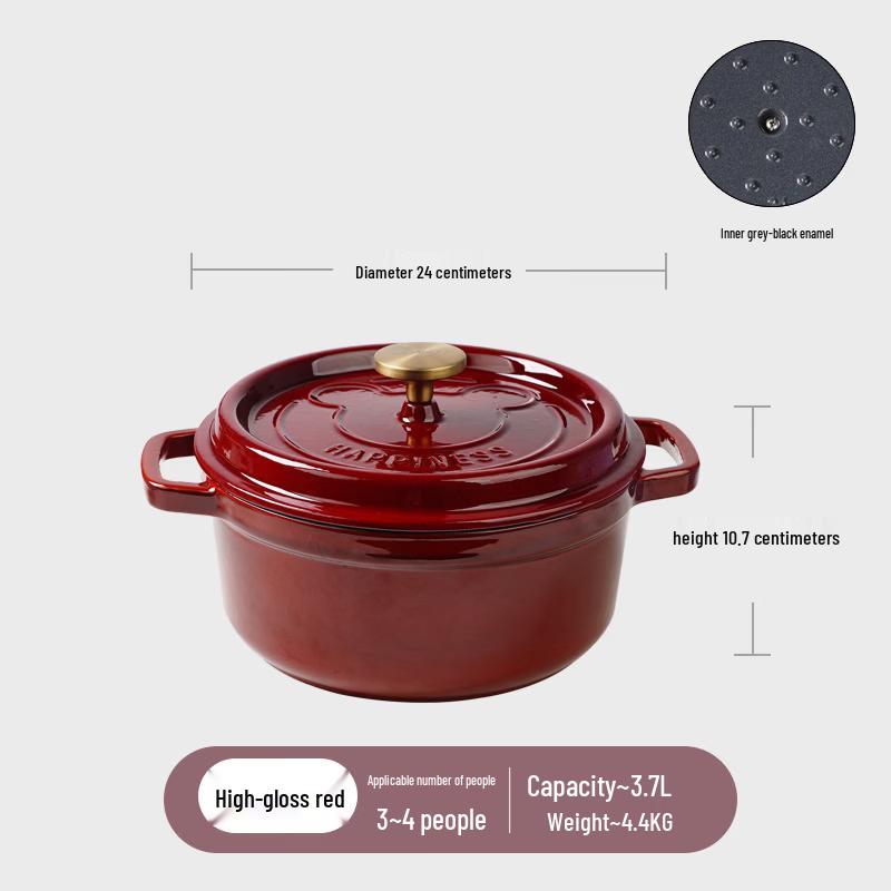 ZISIZ Enamel Stew Pot