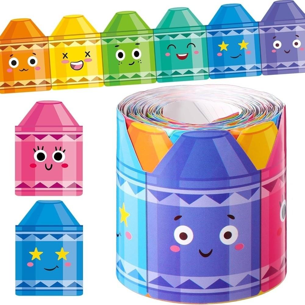 New Self Adhesive Chalkboard Bulletin Board Border Paper 7cm Border Paper DIY Border Classroom Decors Handmade Crafts