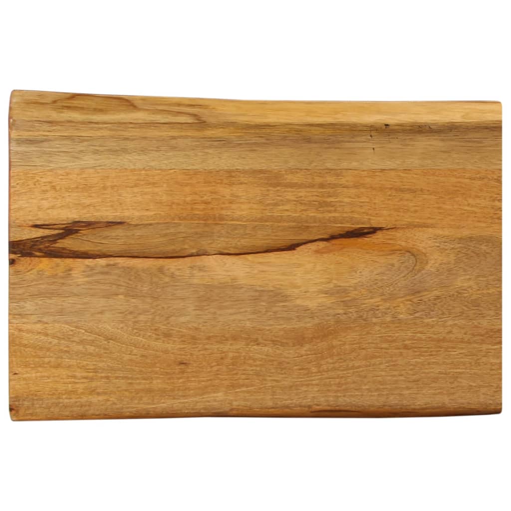 Blat Stołu, 50X40X3,8 Cm, Naturalna Krawędź, Lite Drewno Mango