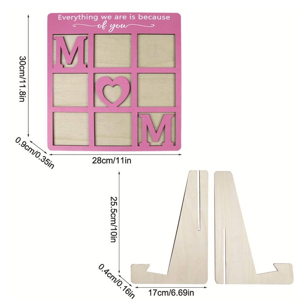 Rámeček na obrázek pro Den matek, Den otců, personalizovaný ručně vyrobený domácí dekorativní držák na obrazy do ložnice a obývacího pokoje