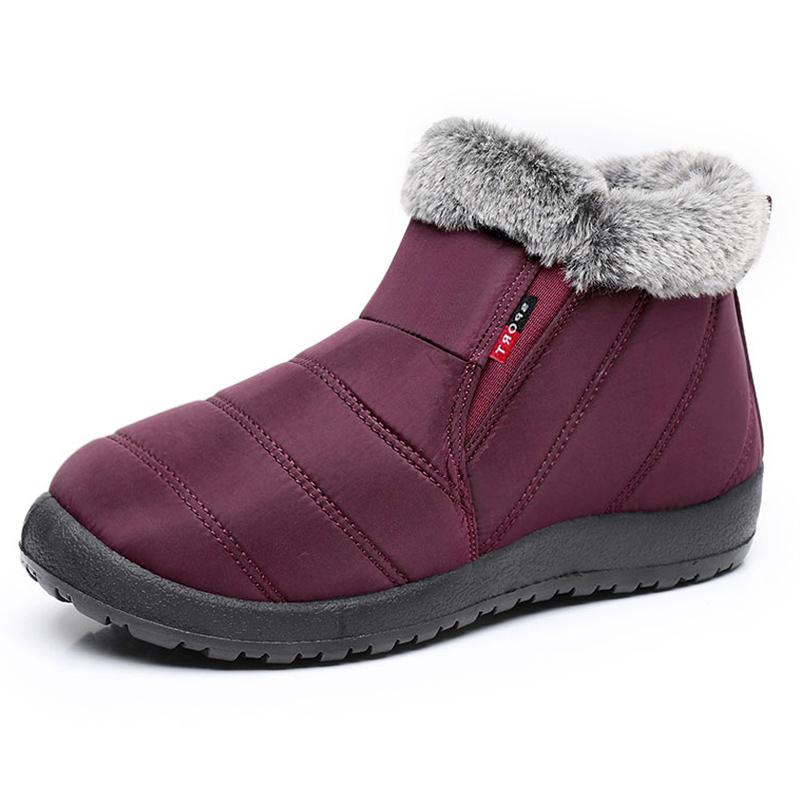 

Женские ботинки Теплые меховые ботинки для зимней обуви Женские Новые ботильоны Слипоны Снежные ботинки Mujer Зимняя обувь Женские Черные 36