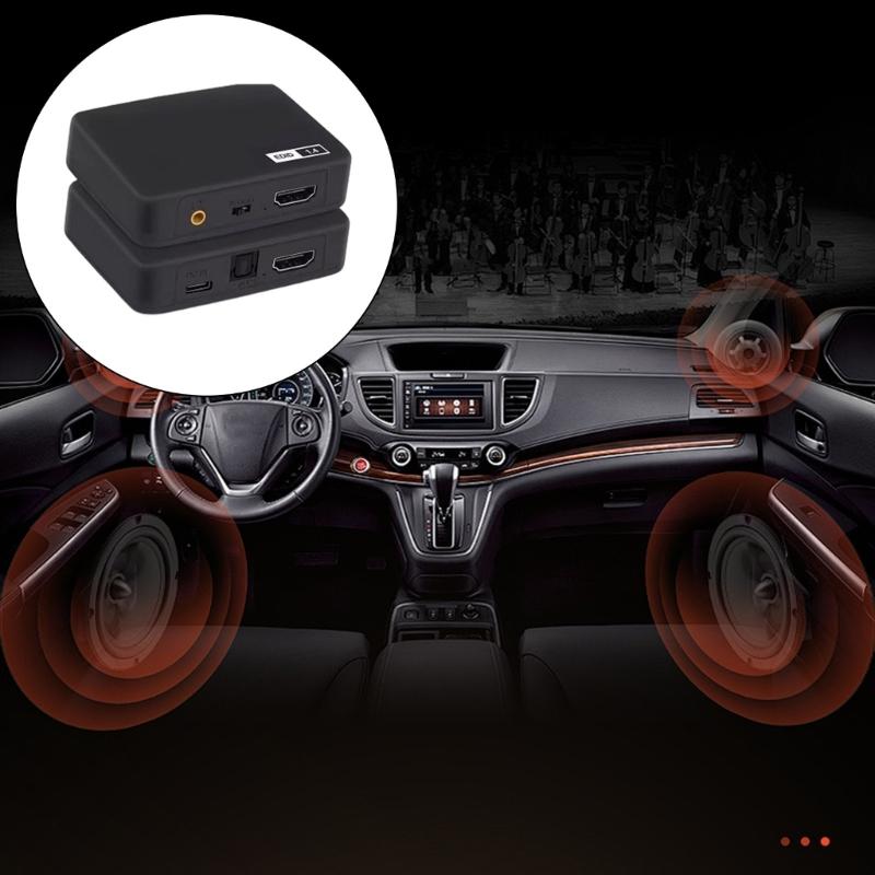 4K HDTV Sound Extractor HDTV Sound Splitter HDTV to HDTV SPDIF 3.5mm Video Converter Splitter for Amplifier Console