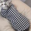 Leisure Pet Sleepwear Plaid Cotton Cat Small Shirt Dog Pajamas  For Puppy Cat Spring Summer