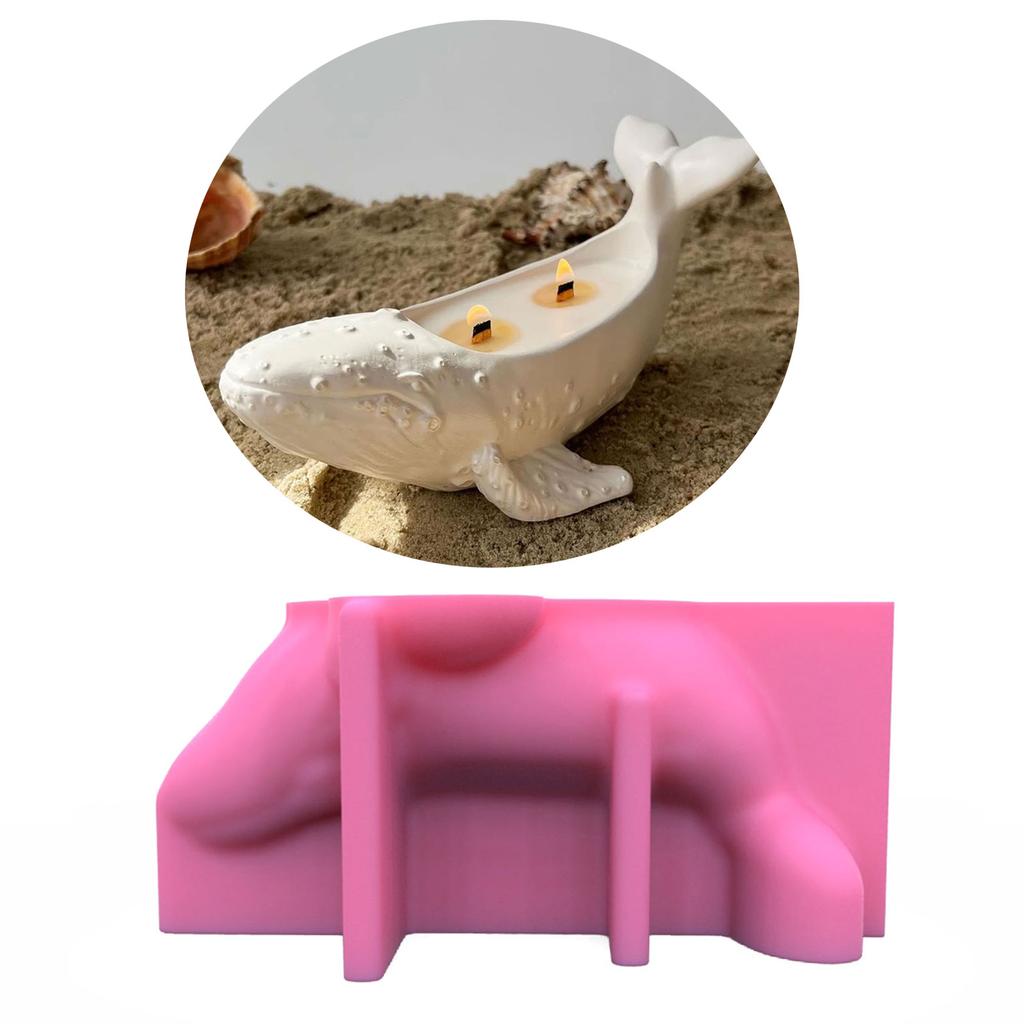 Whale Planter Resin Mold Flower Pots Cement Mold Candle Holder Molds Epoxy Castings Silicone Mould Concrete Plaster Mold