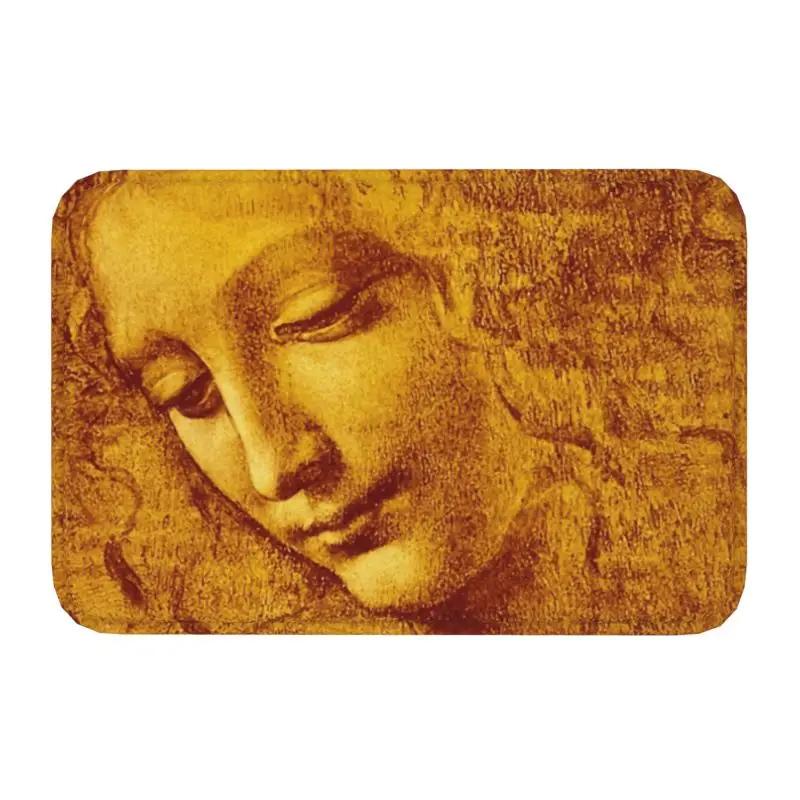 Personalized Classic Mona Lisa By Leonardo Da Vinci Doormat Mat Anti-Slip Painting Art Kitchen Bathroom Bedroom Rug Carpet