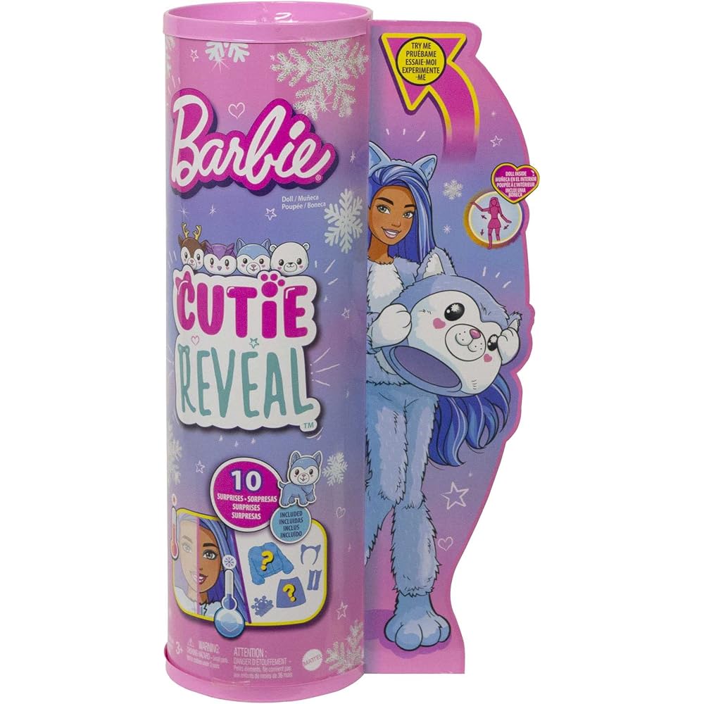 Barbie Cute Up! Husky Costume Doll for Dress-Up Play Ages 3+