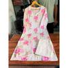 Beautiful Cotton Kurti Pant Dupatta Set Indian Bollywood Top Tunic Kurta Set
