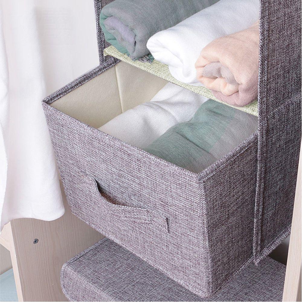 Closet Container Drawer Cotton Wardrobe Storage Bags Hanging Storage Pouch Clothes Organizer