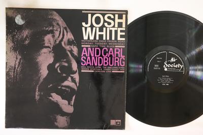 LP Record JOSH WHITE CARL SANDBURG  Josh White And Carl Sandburg SOC988 SOCIETY 1965 UK Blues Used