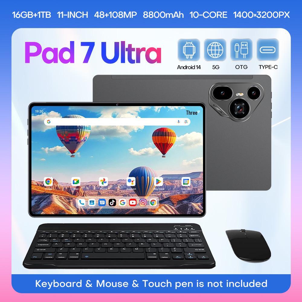 Pad 7 Ultra 10.1-inch Tablet PC with Call Support, Dual SIM, Dual Standby, 16GB+1TB Available