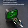 Dual-Port Car Charger with Bluetooth-compatible 54W Fast Charging Transmitter CVC Noise Cancellation Voltage Display Voice Assistant Car Adapter