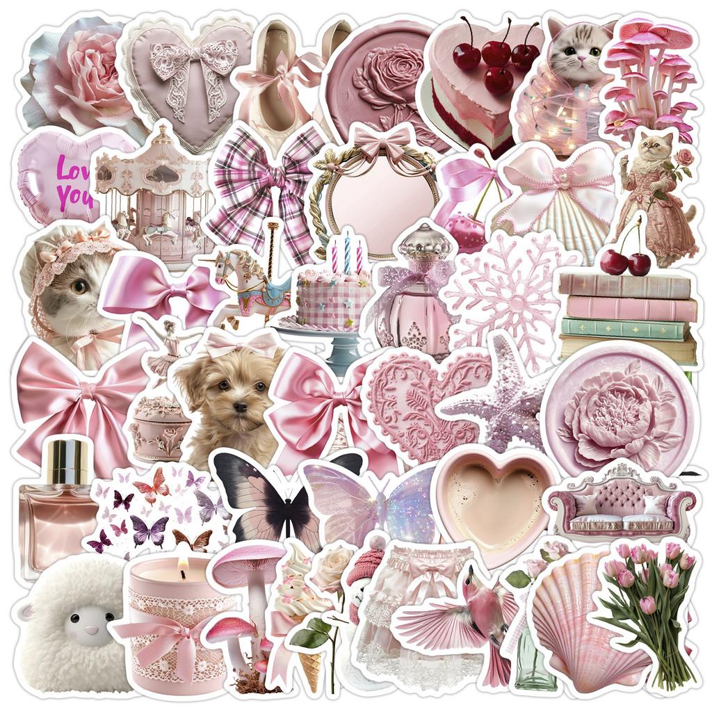 50PCS Pink Graffiti Stickers - Waterproof Decor for Water Cup, Phone, Skateboard & Luggage RecordingYourLife Store
