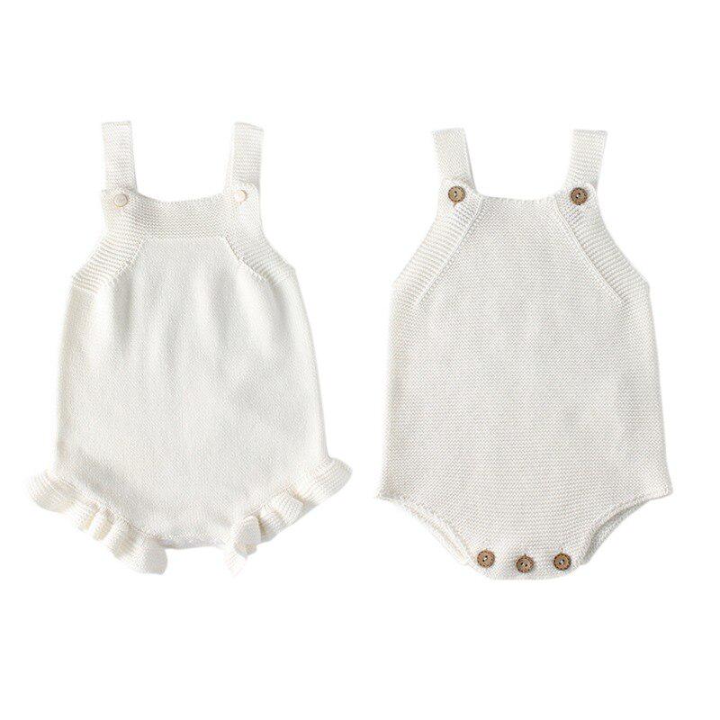 Satın alın Infant Body Girl Sleeveless Clothing Solid Color Jumpsuit Baby Strap Design Bodysuits