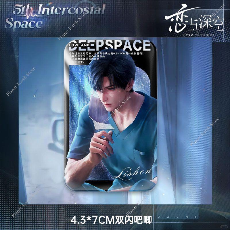 Hot Game Love and Deepspace Xavier Zayne Rafayel Sylus Caleb Cherry Blossom Series Rectangular/Oval Badges Backpack Accessories