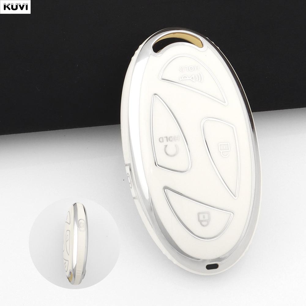 Golden Tpu Car Remote Key Case Cover Shell For Hyundai Ioniq 6 New Grand Prix Gn7 Kona Protected Holder Keyless Fob 5 7 Buttons