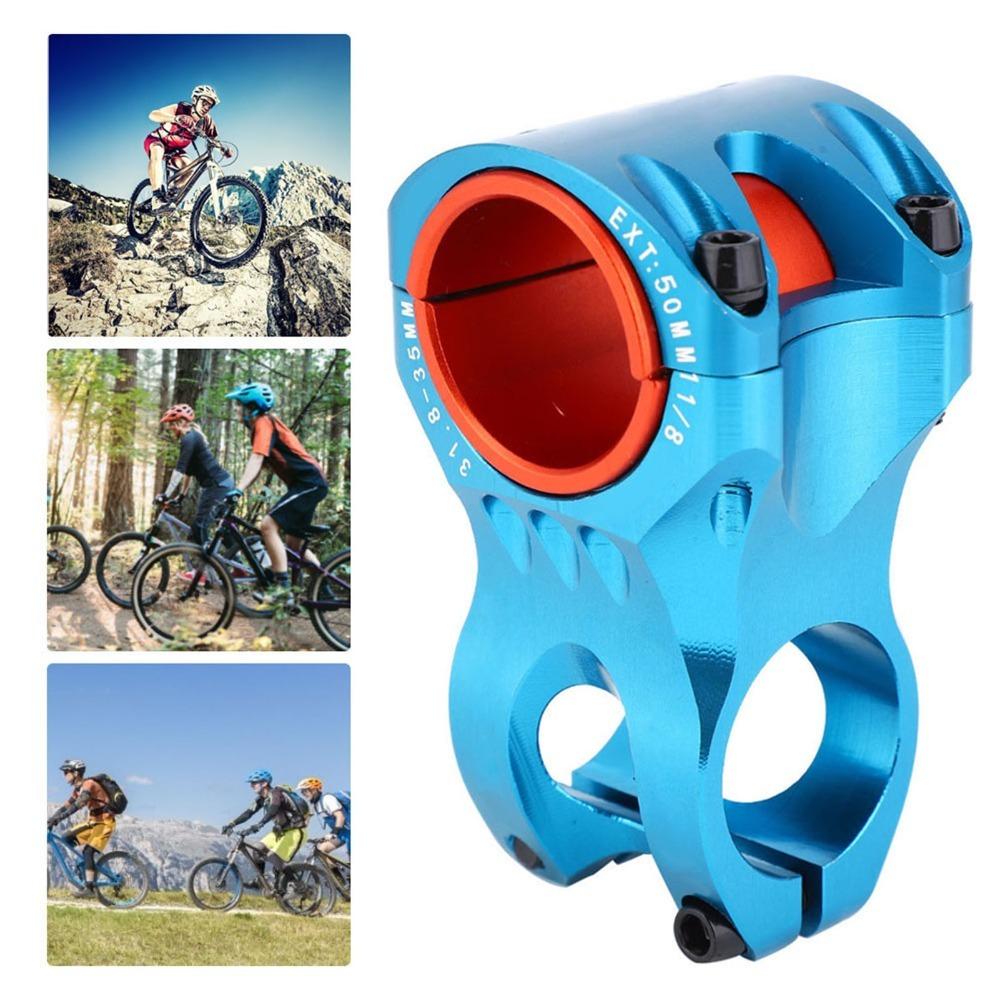 Attacco Manubrio in Lega di Alluminio Lunghezza 50mm Attacco Manubrio Corto Leggero Alta Resistenza 0 Gradi Attacco Manubrio per Bicicletta