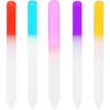 5Pcs Professional Gradient Glass Nail Files Strip Double-Sided Sanding Buffer Grinding Polishing Nailfile Manicure Tools