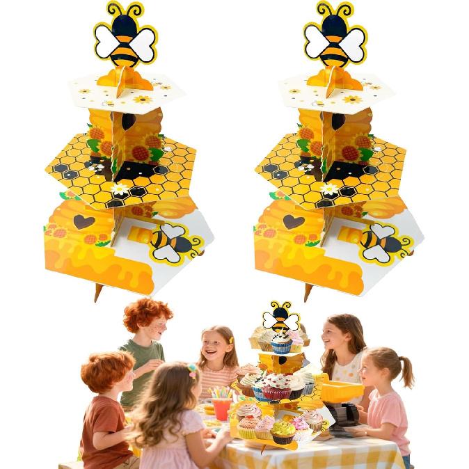 3 Tier Butterfly Cupcake Stand,Suitable for Butterfly Themes – Easy to Assemble& Reble(1Butterfly)
