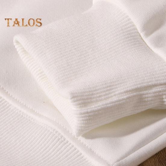 Unisex Fall Winter Sweatshirt Round Neck Long Sleeves Elastic Thread Cuff Pure Color Thermal Bottoming Top Basic Clothes Spring Top