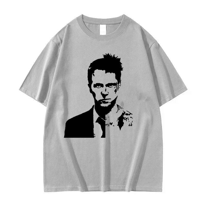Vintage Fight Club Print Graphic Tee Shirt Unisex's High Quality Fashion Cotton T-shirt Summer Casual Oversized T Shirts Streetwear