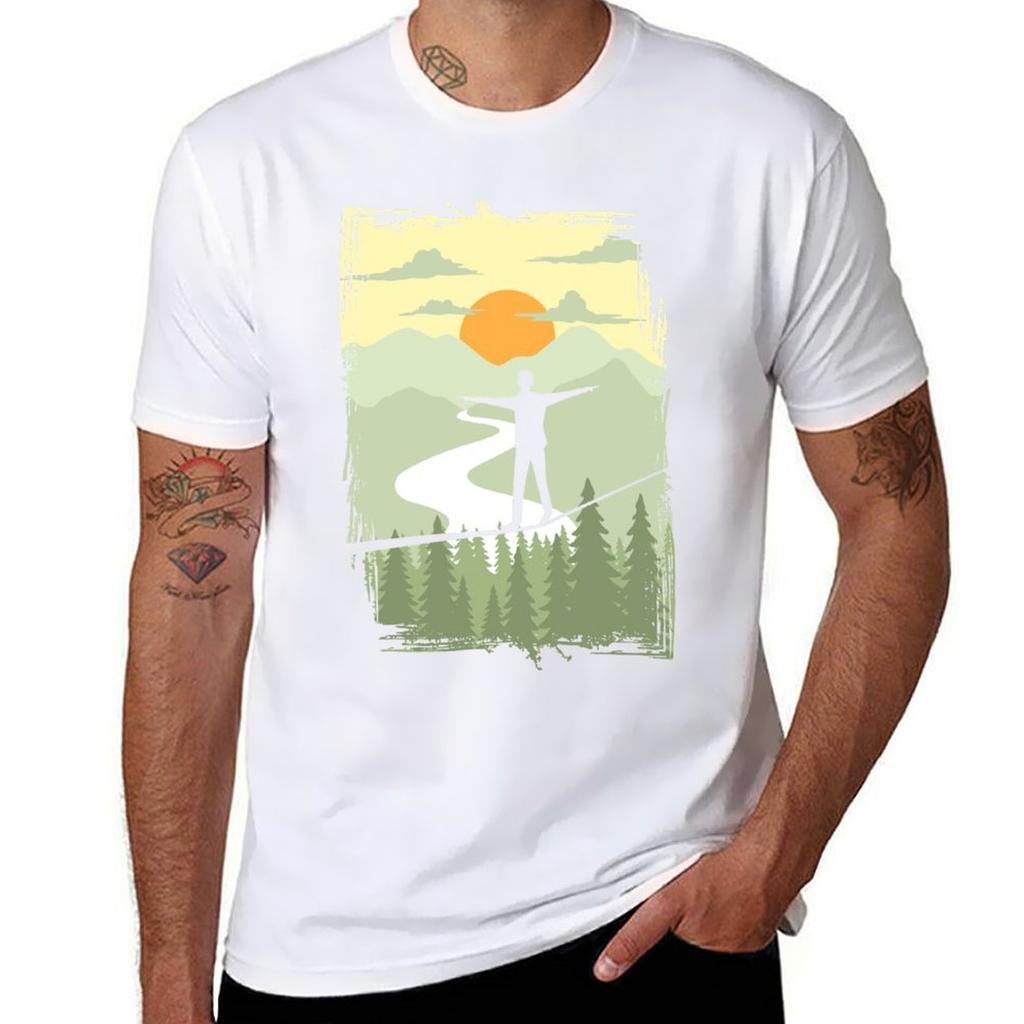 Slackline T-shirt rappare grafiska t-shirts tröjor grafisk t-shirt Blus t-shirts för män
