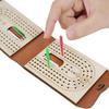 Portable Travel Cribbage Board Game Set Includes Storage Space 1 Deck 6 Pegs of Cards and Instructions Classic for Family Fun and Entertaining