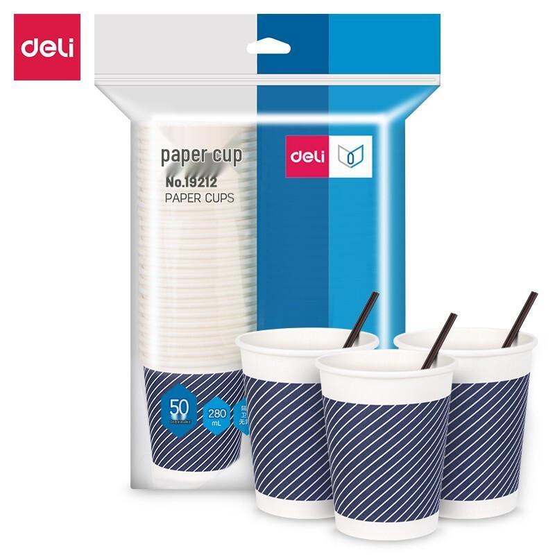 

Deli 280ml Disposable Bamboo Pulp Paper Cups