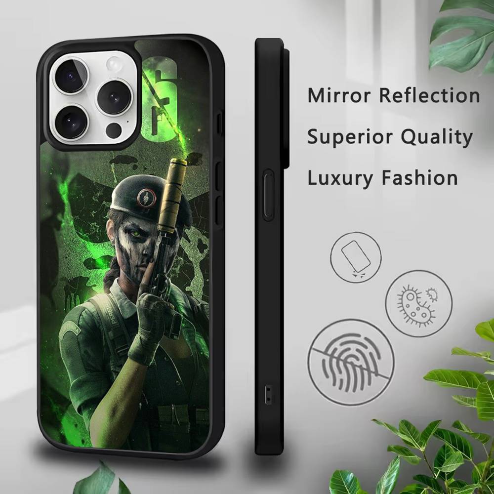 Rainbow S-Six S-Siege-S Phone Case For IPhone 17,16,15,Pro,Max,Air,14,Plus,13,12,11 Magesafe Wireless Charge Cover