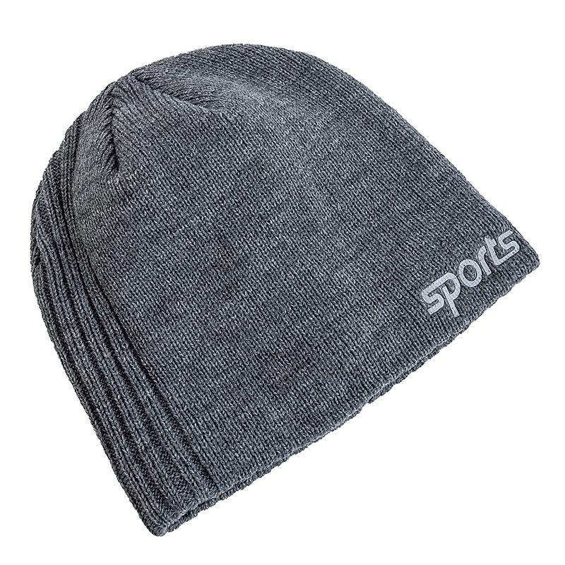 Unisex Sport Jacquard Wintermützen Mode Strickmützen für Männer und Frauen Beanie Mütze Outdoor Plüschfell gefüttert Warme Sportmützen