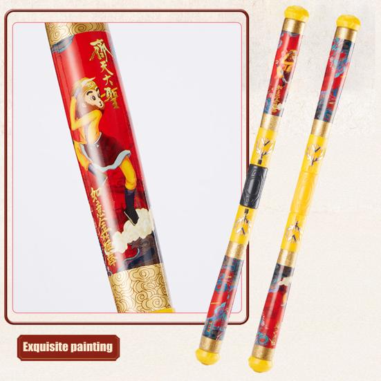 Wukong Golden Cudgel Ruyi Jingu Bang Toy Automatic Telescopic Cudgel Sticks Role Play Demon Beating Exquisite Painted Texture Chinese