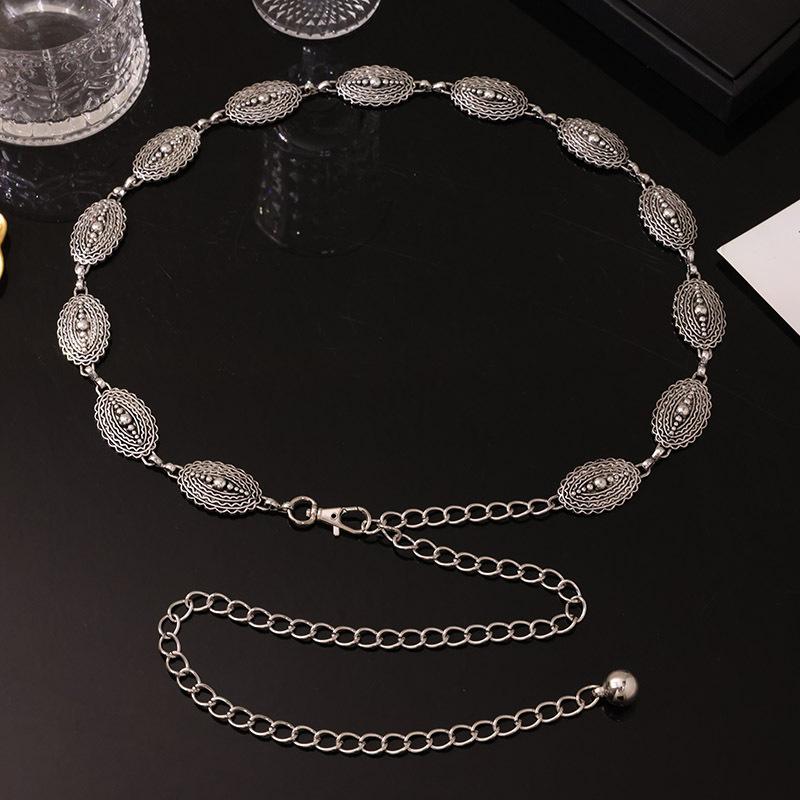 The Silver Waist Chain Design, Retro Accessory, Versatile Dress, New Summer Belt, High-end and Simple