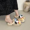 Cartoon cute bag head half slippers women wear autumn and winter new fashion versatile and comfortable velvet bag head mop