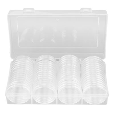 Klare Münzaufbewahrungsbox 60 Stück 41mm Münzkapseln Münzsammlungsbehälterbox für Münzsammler