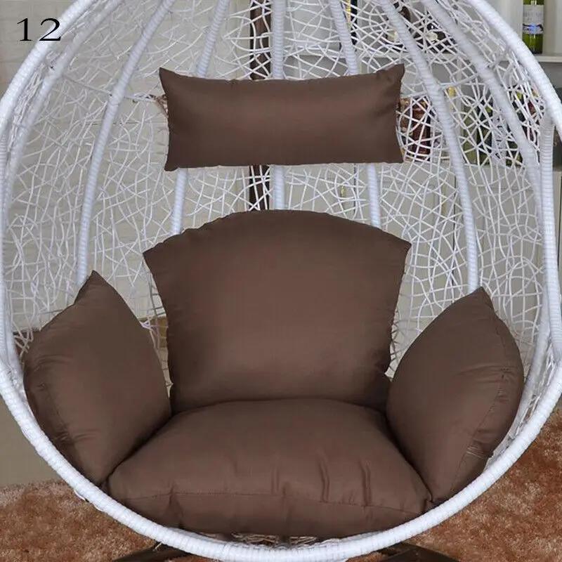 Hanging Swing Egg Chair Cushion Cover Patio Large Round Papasan Pad Detachable Garden Lounger Cushion Cover  (No Filling)