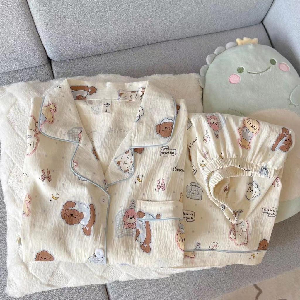 Sommer neue Pyjamas Damen kurzärmelig Shorts dünne Wolkenbaumwolle Cartoon niedlich große Größe Koreanische Version Loungewear