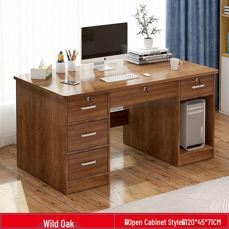 Modern Office Desk & Chair Set: Boss/Employee Workstation for Home, Bedroom, or Study.
