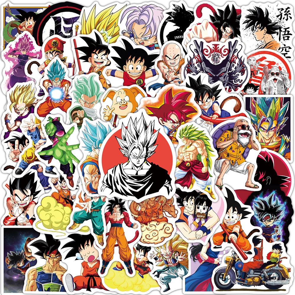 

50/100 шт. Аніме Наклейки Dragon Ball для Дітей DIY Графіті Скейтборд Ноутбук Пляшка для Води Мотоцикл Мультяшні Наклейки