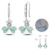 Early Spring 925 Silver Pink Tulip Sunflower Butterfly Grape Sweet Fresh Earrings Fit For Engagement Fine Jewelry Gifts
