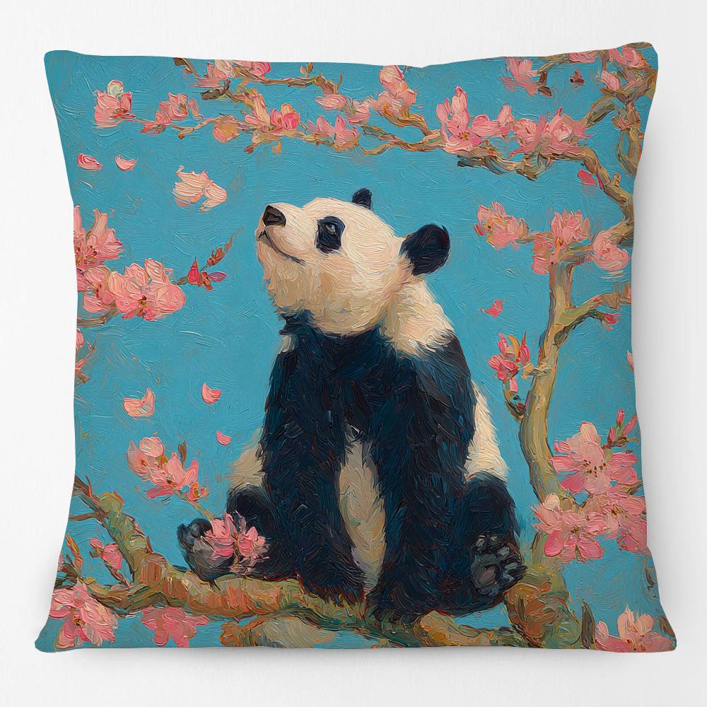 Animals On Vintage Sofa Cushion Cover Parrot Cockatoos Pig Goose Chicken Dog Painting Art Print Pillow Case