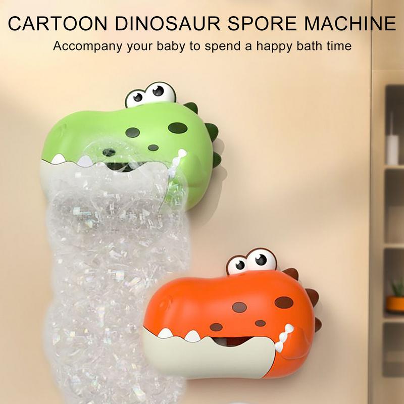 Electric Dinosaur Bath Bubble Machine Automatic Music Bubble Blower With Suction Cup Baby Bathing Water Playing Toddlers Toy Sets