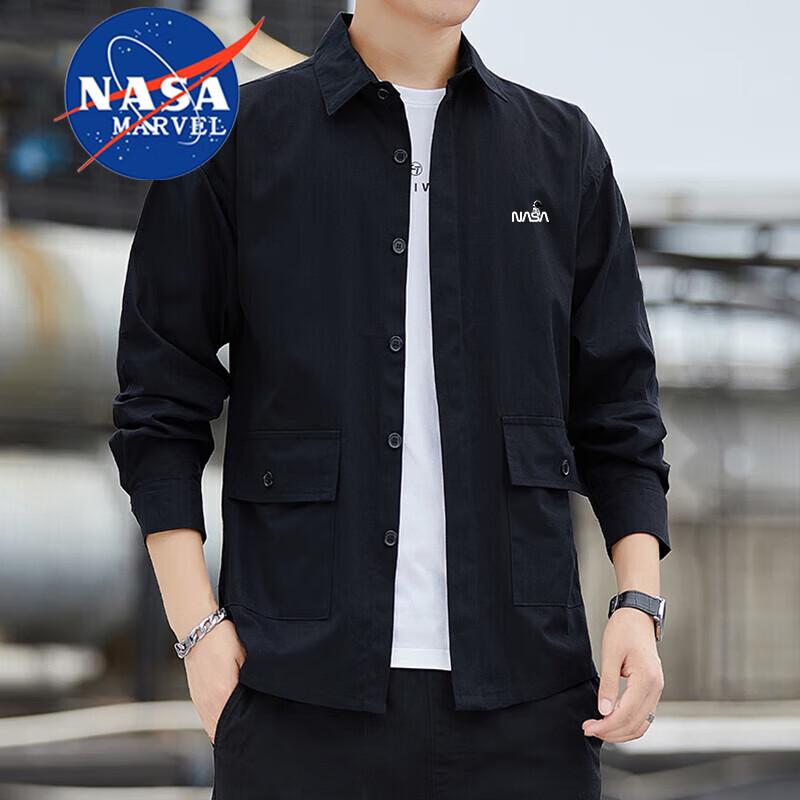 NASA MARVEL Men's Long Sleeve Casual Shirt